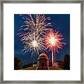 Fireworks At Mckinley Memorial Framed Print