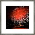 Fireworks Festival - Recco - Italy Framed Print