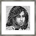 First Lady Of Hope In Bw Framed Print