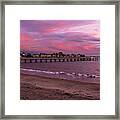Fisherman's Beach Pier Beautiful Red Sunset Swampscott Massachusetts Ma Framed Print