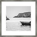 Fishing Boat In The Bay Framed Print