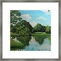 Fishing By The Creek Framed Print