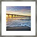 Fishing Pier Navarre Florida Sunrise Framed Print