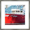 Fishing Vessel El Jefe At Dock In Beaufort Nc Framed Print