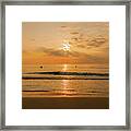 Five Surfers At Sunrise Framed Print
