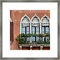 Five Windows Of Venice Framed Print
