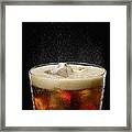 Fizzy Glass Of Cola Framed Print