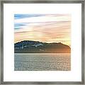 Fjord Sunset In Norway Framed Print