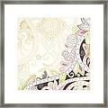 Floral Abstract Curve Framed Print