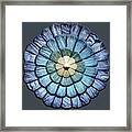 Floral Mandala Blue Framed Print