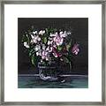 Flowers In A Glass Jar Framed Print