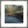 Flowing Water Past The Mill Framed Print
