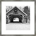 Flume Covered Bridge - White Mountains New Hampshire Usa Framed Print