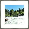 Foamy Wenatchee At Tumwater Canyon Dam Framed Print