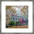 Fog And Fall Colors At The Sudbury Grist Mill Framed Print