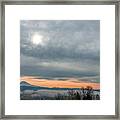 Fog And Mt. Rainier Framed Print