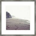 Foggy Beach Framed Print