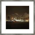 Foggy Mississippi River Framed Print