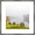 Foggy Morning And Fall Foliage At The Connecticut River Framed Print