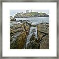 Foggy Morning At The Nubble Framed Print