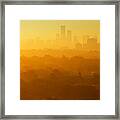 Foggy Morning Over Toronto's Skyline Framed Print