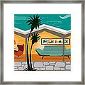 Folded Plate Roof Mid Century Modern House Panorama Framed Print