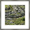 Folds Of Rock In Mountains - Background Framed Print