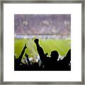 Football Fans Excited Framed Print