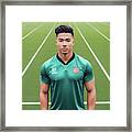 Football Player In Kit Framed Print