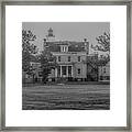 Fort Hancock Ymca Building On A Misty Morn Framed Print