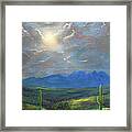 Four Peaks Morning Light, Arizona Framed Print