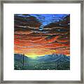 Four Peaks Sunrise Framed Print