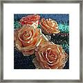 Four Roses Light Orange Framed Print