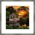 Franko Park Gazebo Sunset - Natural Light Framed Print