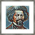 Frederick Douglass Painting In Color Paintinng Framed Print