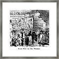 Frost Fair On The River Thames In London Framed Print