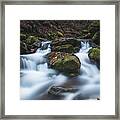 Frosty Waterfall Tosanovsky In Autumn Colours Framed Print