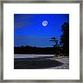 Frozen Moonlight Bay Framed Print