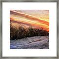 Frozen Sunset Framed Print