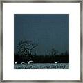 Full Moon On Snowy Fields Framed Print