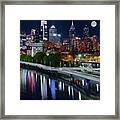 Full Moon Over Philly Framed Print