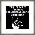 Funny Bagpiper Bagpiping Scotsman Musician Player Framed Print