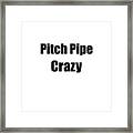 Funny Pitch Pipe Crazy Musician Gift Instrument Player Present Framed Print