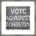 Funny Roaring Twenties No Prohibition Roaring 20s Gift Vote Against Prohibition Sign Framed Print
