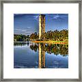 Furman Bell Tower Reflections Furman University Greenville South Carolina Landscape Art Framed Print