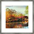 Gapstow Bridge In Autumn Ii Framed Print