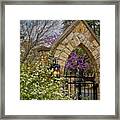 Garden Gate In Spring Framed Print