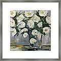 Gardenias In Bloom Framed Print