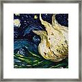 Garlic Painting Starry Night Framed Print