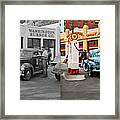 Gas Station - The Rush Before Rationing 1943 - Side By Side Framed Print